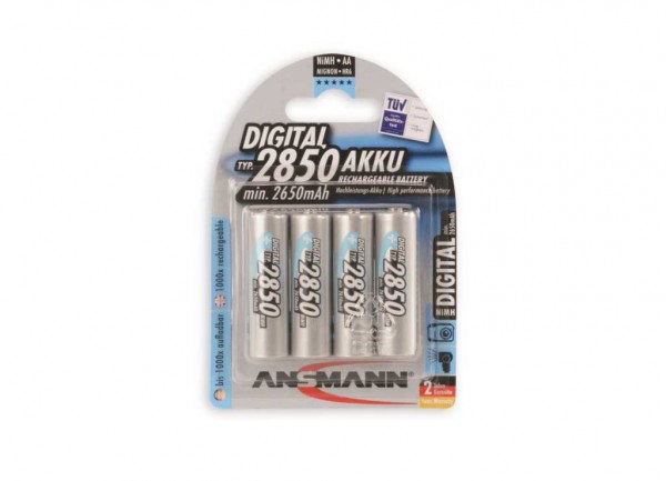 Ansmann NiMH batterij type 2850 Mignon 2650mAh digitale blisterverpakking van 4