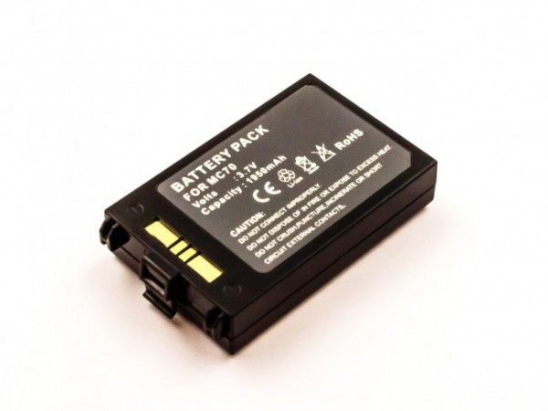 Batterij geschikt voor SYMBOL MC70, Li-ion, 3.7V, 1950mAh, 7.2Wh, zwart