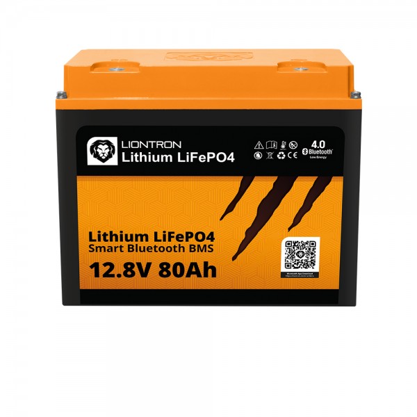 LIONTRON LiFePO4 batterij Smart BMS 12.8V, 80Ah - volledige vervanging voor 12 volt loodbatterijen