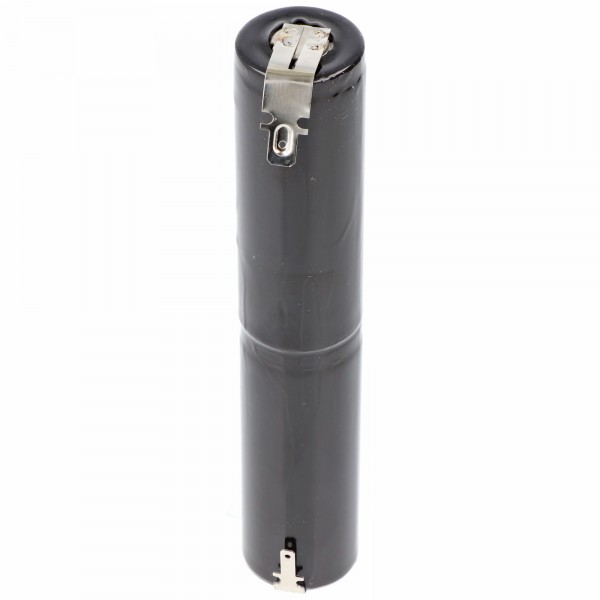 Noodverlichting batterij NiMH 2.4V 4.2Ah L1x2 7/5 Sub-C met Faston aansluiting + 4.8mm / -2,8mm vervangt Zumtobel 04923309