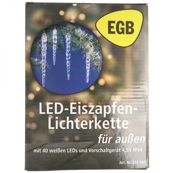 EGB LED ijspegel kerstverlichting 40 kegels witte LED 4027236043409