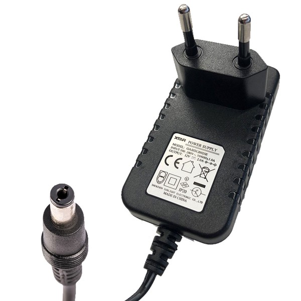 240 volt voeding precies geschikt voor de Xtar-laders VP2 en VP4, kan ook worden gebruikt als vervanging van een 5V USB-laadkabel