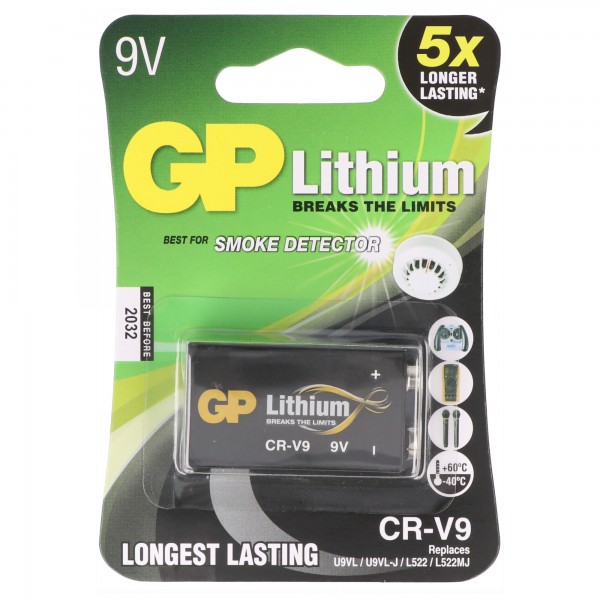 9V batterij GP Lithium 1 stuk