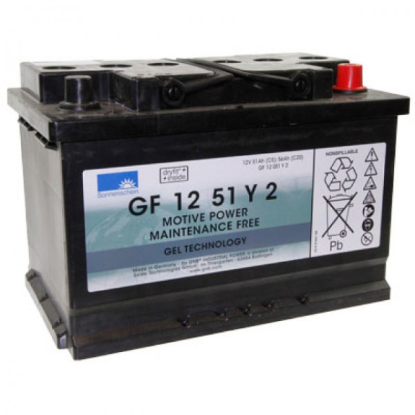 Exide Dryfit GF12051Y2 loodbatterij met A-pool 12V, 51000 mAh