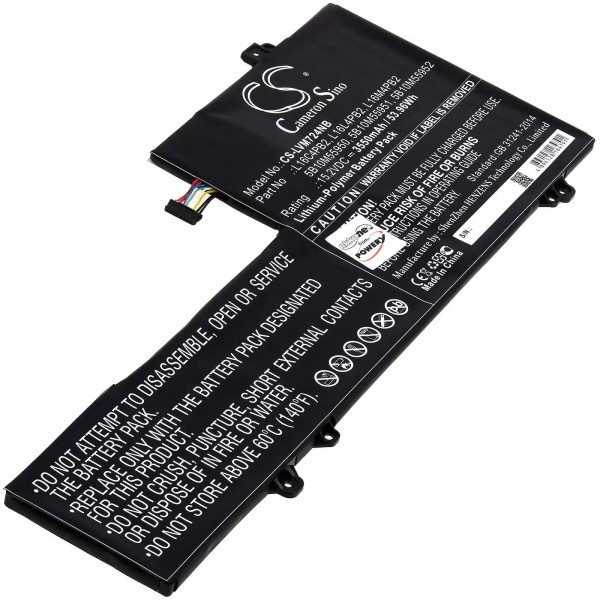Accu geschikt voor laptop Lenovo IdeaPad 720s-14IKB, Xiaoxin Air Pro, V720-14, type L16L4PB2 - 15,2V - 3550 mAh