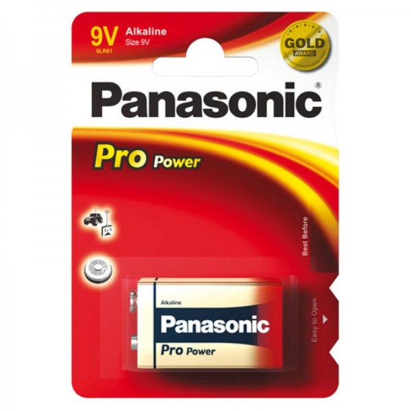 Panasonic PowerMax3, 9Volt, 6LR61, 522, GP1604A, 6LF22 1-pack