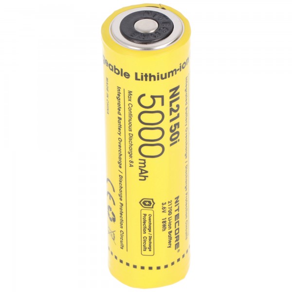 Nitecore Li-Ion batterij 21700.5000mAh, NL2150i