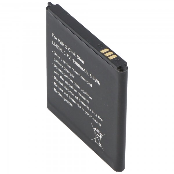 AccuCell-batterij geschikt voor de batterij van de mobiele telefoon Wiko Cink Slim