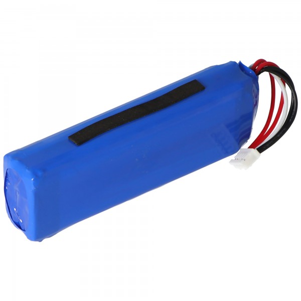 Batterij geschikt voor JBL Charge 3 batterij GSP1029102A 3,7 volt 6000mAh Li-ion batterij, polariteit in acht, stekker ca. 10 mm x 7 x 4 mm