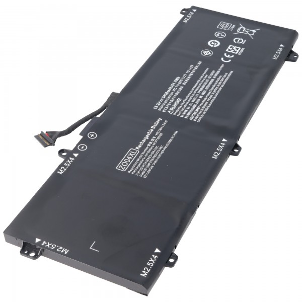 Batterij geschikt voor HP ZBook Studio G3, Li-Polymer, 15,2 V, 3400 mAh, 51,7 Wh, ingebouwd zonder gereedschap