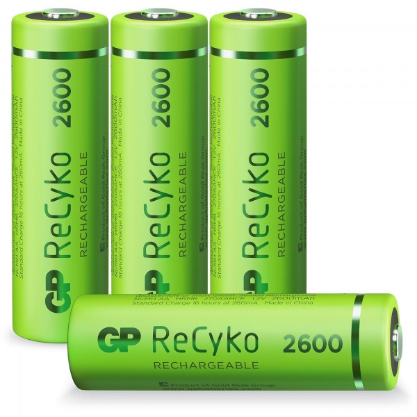 AA batterij GP NiMH 2600 mAh ReCyko 1.2V 4 stuks