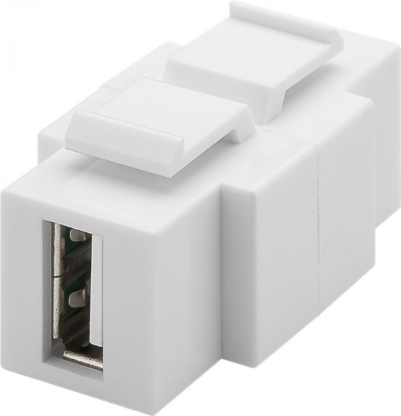 Goobay Keystone Module USB, aan beide zijden te installeren - 16,9 mm breed, USB 2.0-bus (type A)