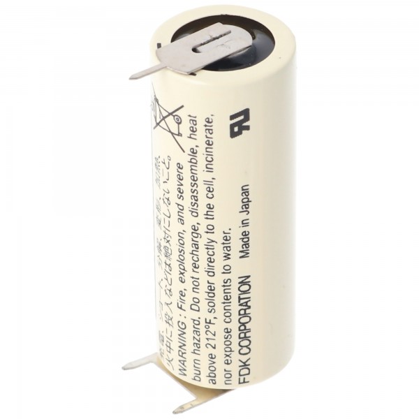 Sanyo lithiumbatterij CR17450SE maat A, 3-delige soldeerlabels