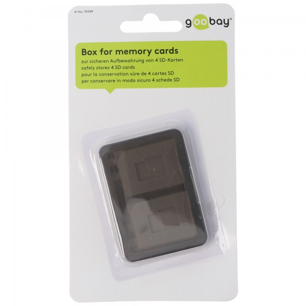 Opbergbox voor maximaal 4x SD-geheugenkaarten
