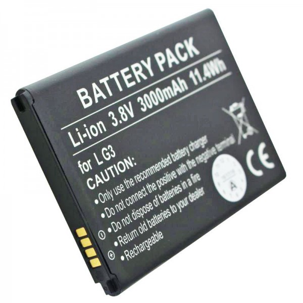 Batterij geschikt voor LG batterij D855, D858, G3, VS985, BL-53YH batterij