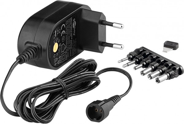 Goobay universele voeding (3V-12V max. 12W / 1.0A) - incl. 6 DC adapters