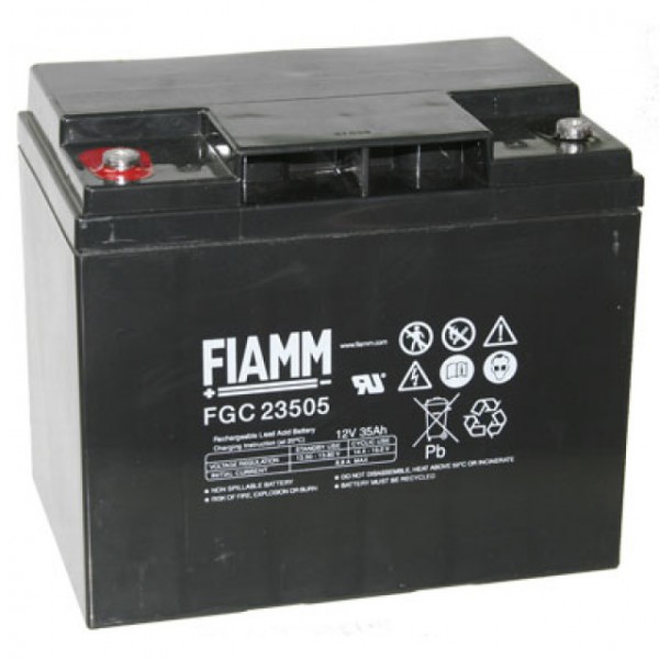 Fiamm FGC23505 Cyclische loodbatterij met M5 verzonken schroefaansluiting 12V, 35000mAh