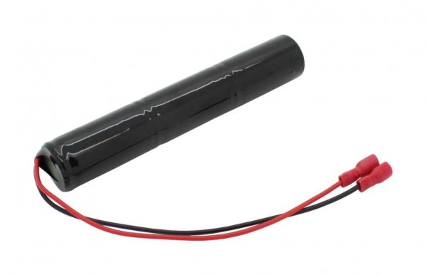 Batterij voor noodlicht NiMH 3.6V 4000mAh L1x3 Baby C met kabel en Faston-aansluitingen -4,8 mm / + 6,3 mm vervangt 3,6 V batterij