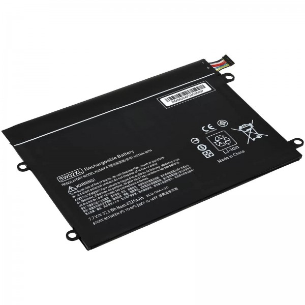 Accu geschikt voor laptop HP X2 10-P010NZ, x2 210 G2 (L5H41EA), type SW02XL - 7,7V - 4200 mAh