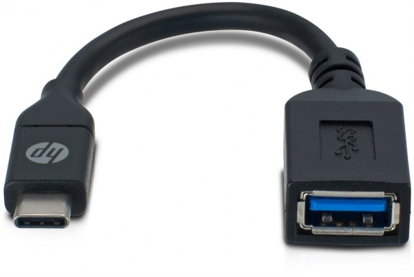 HP USB-C™ naar USB A-kabel, zwart - Ideaal voor aansluiting op muizen, toetsenborden en USB-flashstations