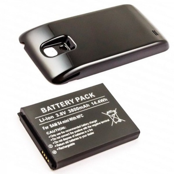 Samsung Galaxy S4 Mini replica batterij Galaxy S4 Mini, GT-I9195 3800 mAh met zwart deksel