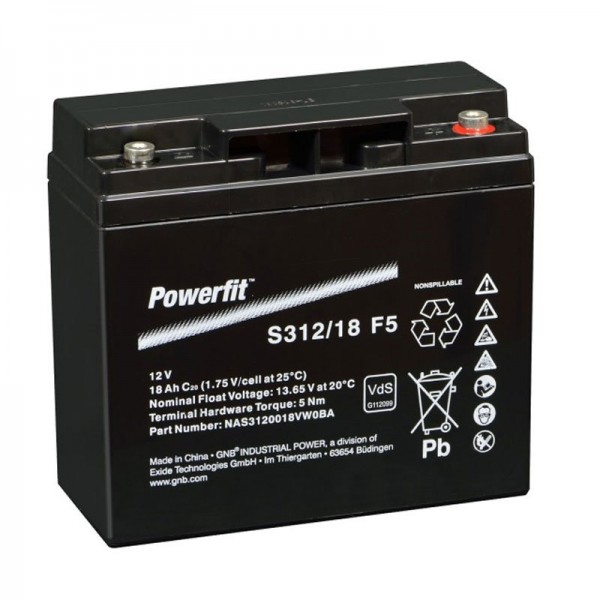 Sonnenschein Powerfit S312 / 18F5 batterijkabel PB 12Volt 18Ah