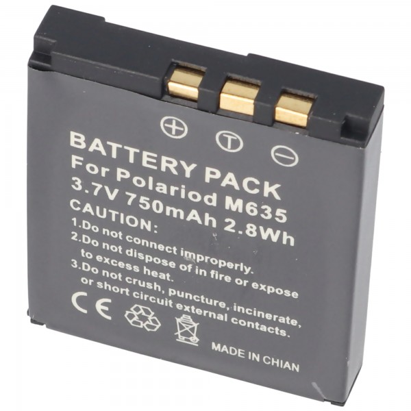 Batterij geschikt voor Polaroid M635, Li-ion, 3.7V, 750mAh, 2.8Wh