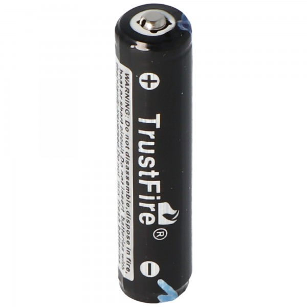 Trustfire 10440 300 mAh 3,6 V - 3,7 V beschermde Li-ion celvlam, met kop 46,22x15 mm