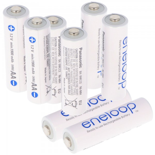 Sanyo HR-3UTGA eneloop batterij Mignon / AA 2000 mAh 8er + AccuCell Safe, nu nieuw van Panasonic