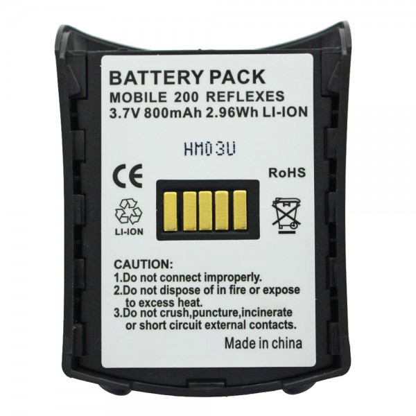 Batterij geschikt voor Alcatel Reflexes 200, 3,7 volt 800 mAh lithium-ionbatterij 3BN67137AA