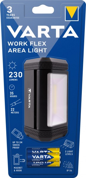 Varta LED zaklamp Work Flex Line, Area Light 230lm, incl. 3x alkaline AA batterij, retail blister