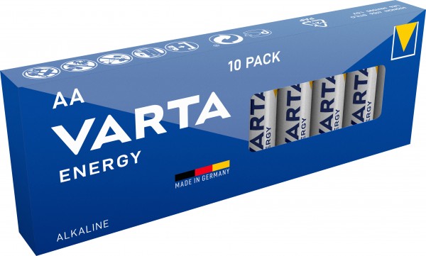 Varta Energy alkaline batterij, mignon, AA, LR06, 1.5V, pak van 10