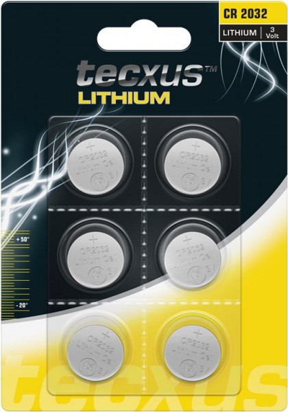 Tecxus CR2032 - Lithium knoopcel, 3V