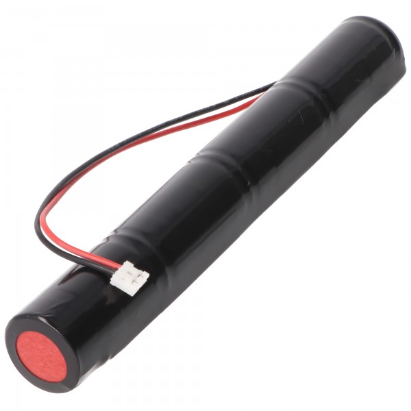 Noodverlichting batterij NiCd 4.8V 1800mAh L1x4 Sub-C met 200mm kabel aan één zijde vervangt Elubat 275606