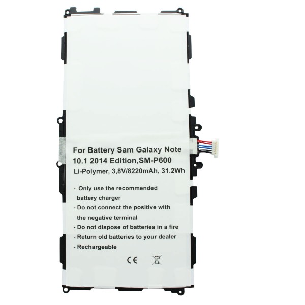 Batterij alleen geschikt voor Samsung Galaxy Note 10.1 2014 editie SM-P600 batterij T8220E