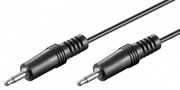Goobay audio-aansluitkabel AUX, 3,5 mm mono - 3,5 mm jackplug (2-polig, mono) > 3,5 mm jackplug (2-polig, mono)