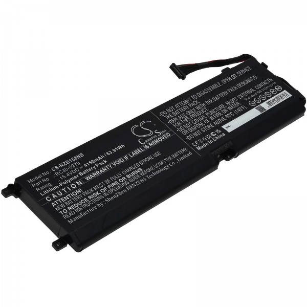 Batterij voor gaminglaptop Razer Blade 15 2018 / RZ09-03009 / type RC30-0270 - 15,4V - 4150 mAh