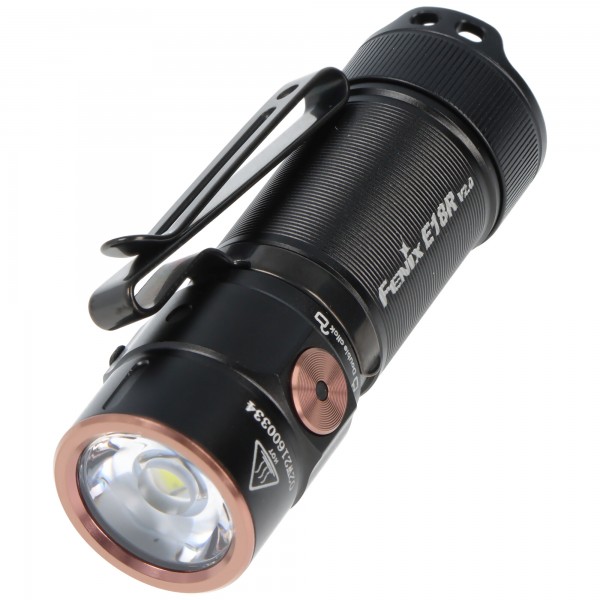 Fenix E18R V2.0 LED-zaklamp, max. 1200 lumen, ultracompact en lichtgewicht, inclusief Fenix ARB-L16-700P batterij