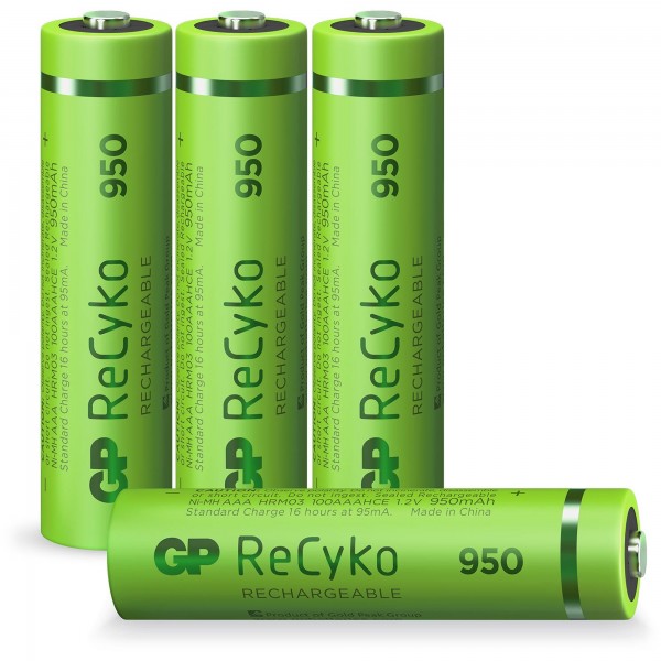 AAA batterij GP NiMH 950 mAh ReCyko 1.2V 4 stuks