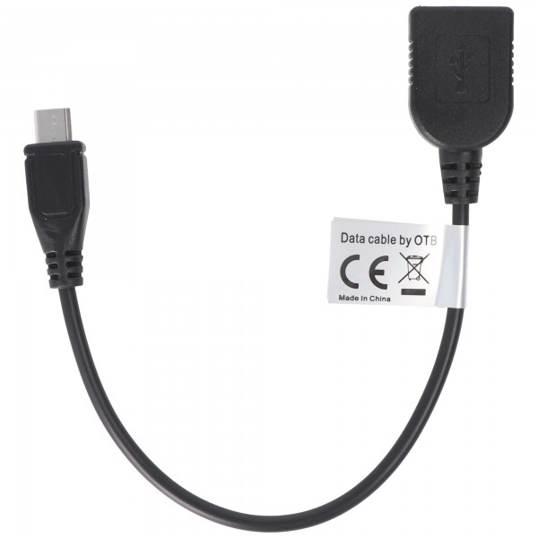 AccuCell-adapterkabel Micro-USB OTG (USB On-The-Go) voor smartphones, tablets en camcorders