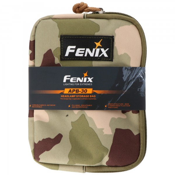 Fenix APB-30 transporttas voor hoofdlampen en accessoires, opbergtas voor hoofdlampen, geschikt voor alle Fenix hoofdlampen, camouflage design