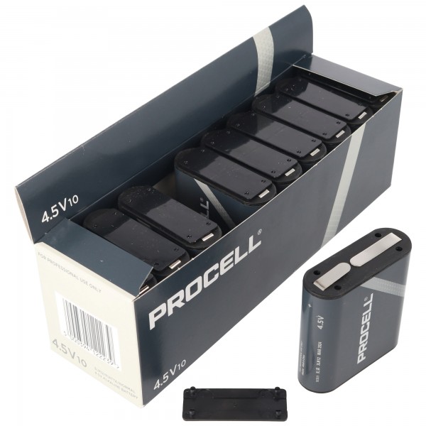 10 stuks Duracell Procell Alkaline 4,5 V platte batterij, 3LR12 in een doos