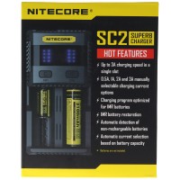 Nitecore SC2 snellader 2-voudig met max. 3A laadstroom