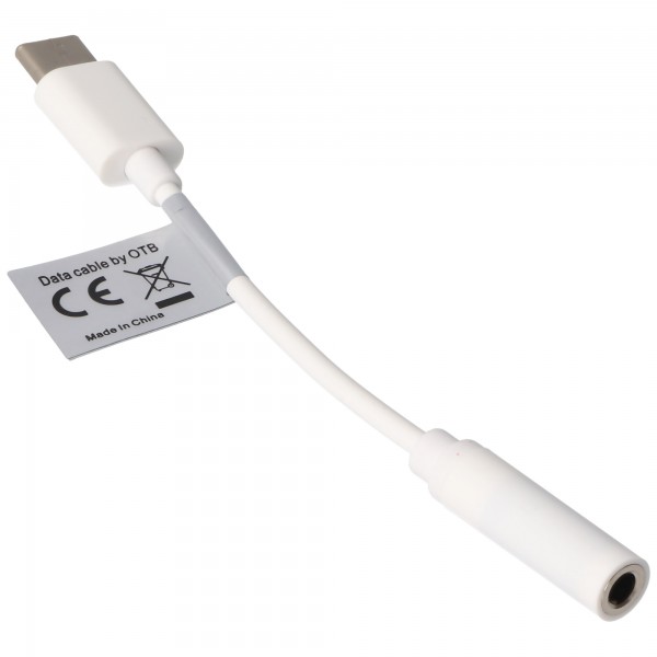 AUDIO- EN HEADSETADAPTER van USB TYPE C USB-C naar een 3,5 MM STEREOKABEL