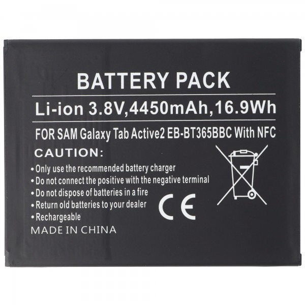 Batterij geschikt voor de Samsung Galaxy Tab Actieve batterij SM-T365, EB-BT365BBU