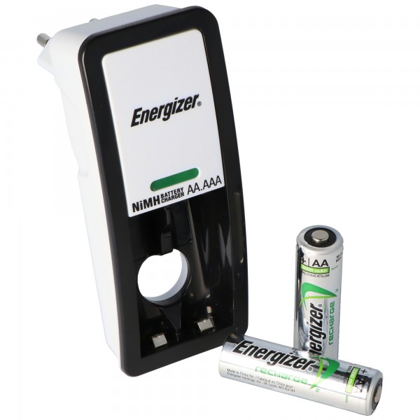 Energizer Mini-oplader inclusief 2 oplaadbare AA NiMH-batterijen 2000 mAh stekkerlader