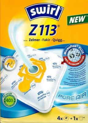 Swirl stofzuigerzak Z113 MicroPor Plus voor Zelmer, Fakir en Quigg stofzuigers