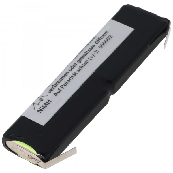 Batterij geschikt voor Philips Monolith M9951B / 01 2.4 volt batterijpakket voor Monolith M9951B / 01, batterij met soldeertags, kabel met stekker moet zelf worden gesoldeerd