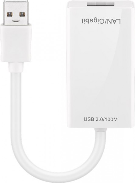 Goobay USB 2.0 Fast Ethernet-netwerkconverter - voor het aansluiten van een pc/MAC met een USB-poort op een Ethernet-netwerk