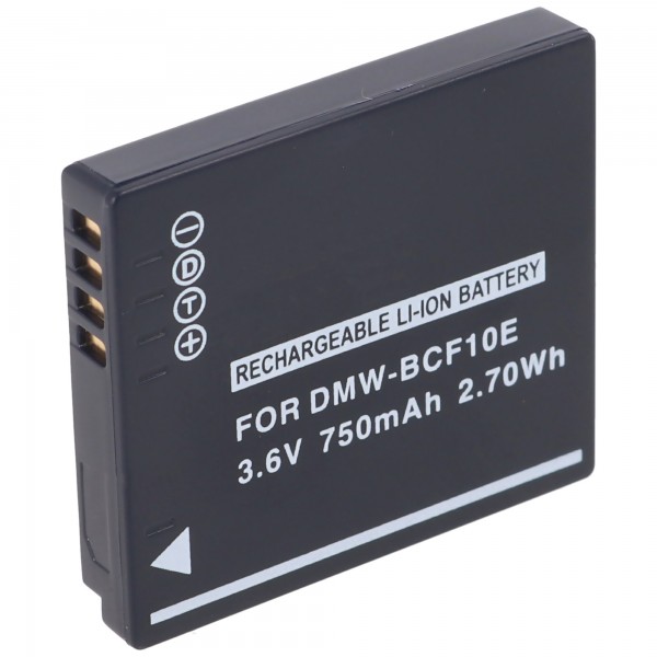 Batterij geschikt voor de Panasonic DMW-BCF10, DMW-BCF10E, BCF-10, CGA-S / 106C ,, CGA-S106C batterij Li-ion